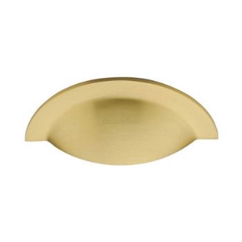Crescent Drawer Cup Pull in Satin Brass - C1730-SB Crescent Drawer Cup Pull in Satin Brass - C1730-SB
