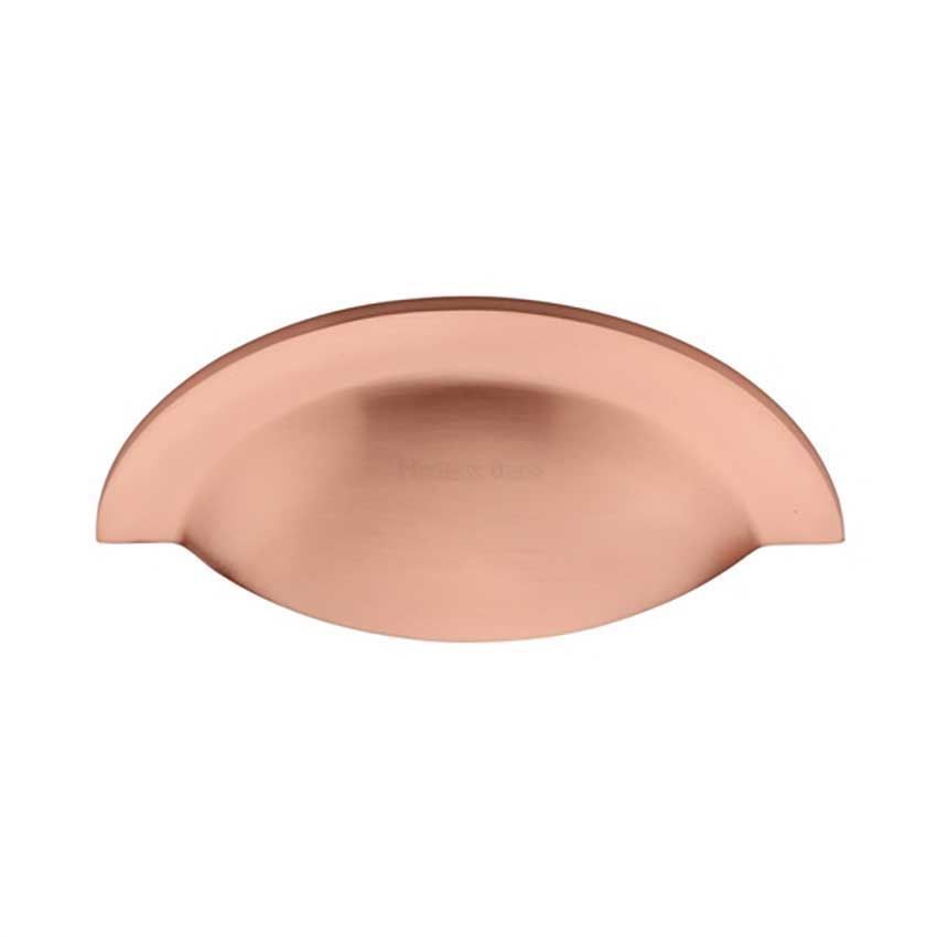 Crescent Drawer Cup Pull in Satin Rose Gold - C1730-SRG