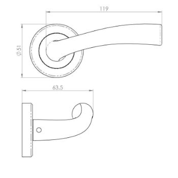 Cinquanta Door Handle - SZR050SN 