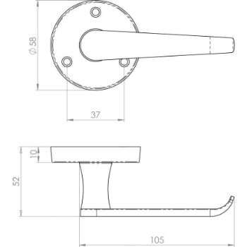 Victorian Door Handle - M32