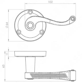 Georgian Door Handle - FG3