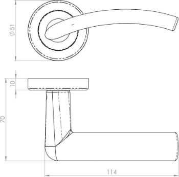 Serozzetta Trenta Door Handle - SZR030SN