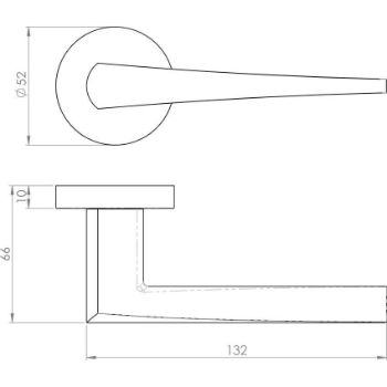 SUI LEVER ON ROUND ROSE- CEB110SC 