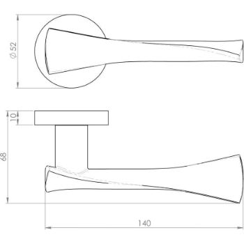 TORO LEVER ON ROUND ROSE- CEB130SC
