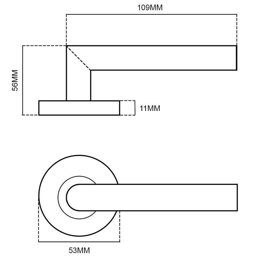 Sophia Door Handle V1900MB at Simply Door Handles, V1900MB