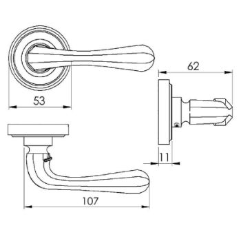 Charlbury Door Handle - V3020AT