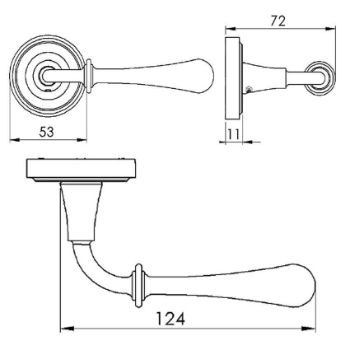 Roma Door Handle - V7155MB