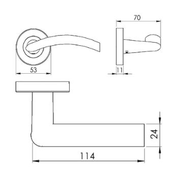 Centaur Door Handle - V3490AT 