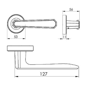 Century Door Handle - CEN1924MB