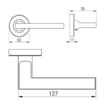 Trident Door Handle - TRI1352MB