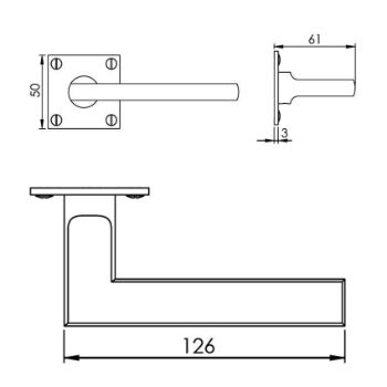 Trident Door Handle - BAU2910MB 