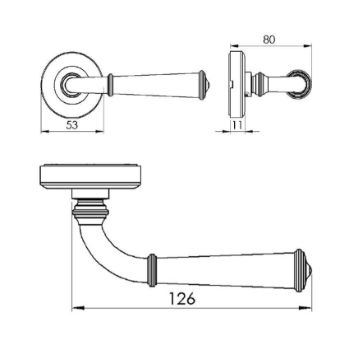 Colonial Door Handle - V1932AT