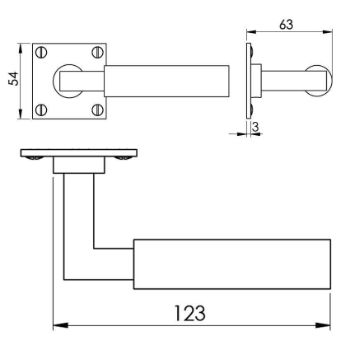 Bauhaus Door Handle - BAU1926AT