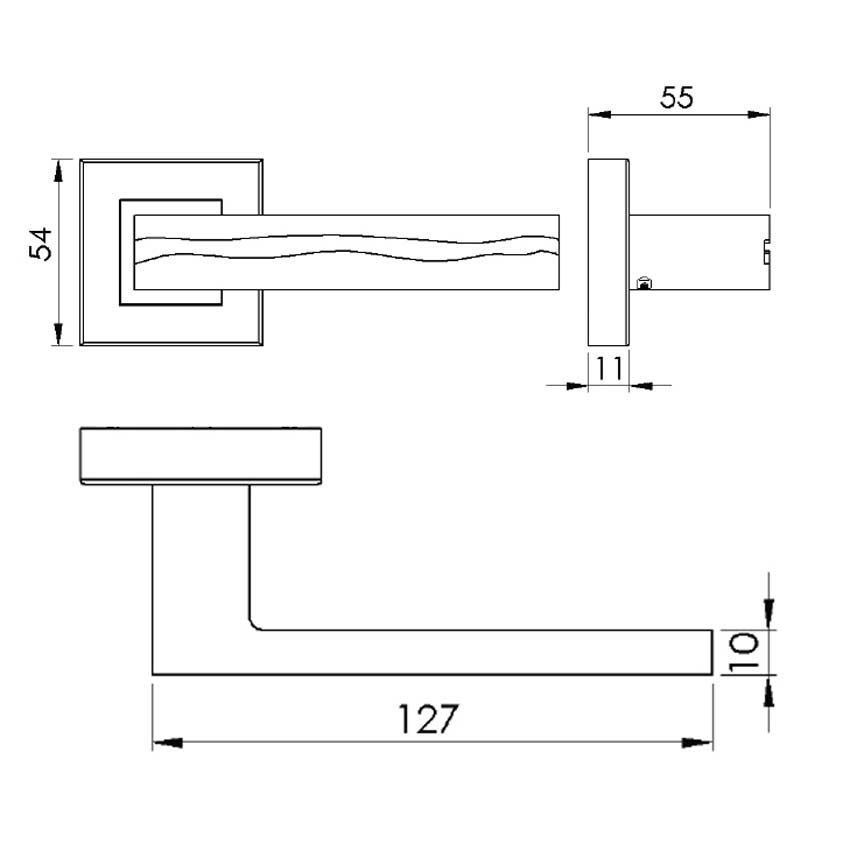 Amazon Door Handle SQ5440PC at Simply Door Handles, SQ5440PC