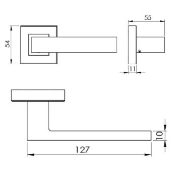 Delta SQ Door Handle - SQ5420MB