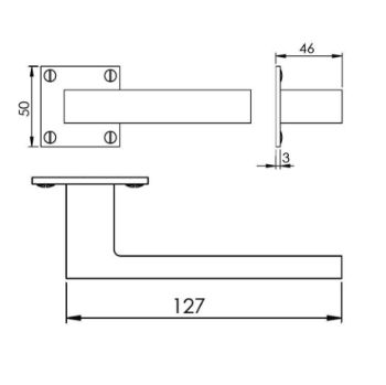 Delta Door Handle - BAU1928MB