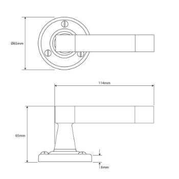 Finesse Eden Oak Door Handle on a Rose - FD155