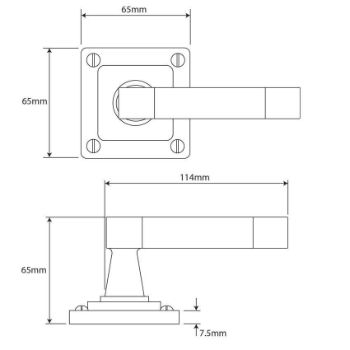 Finesse Eden Oak Door Handle on a Square Rose - FD163