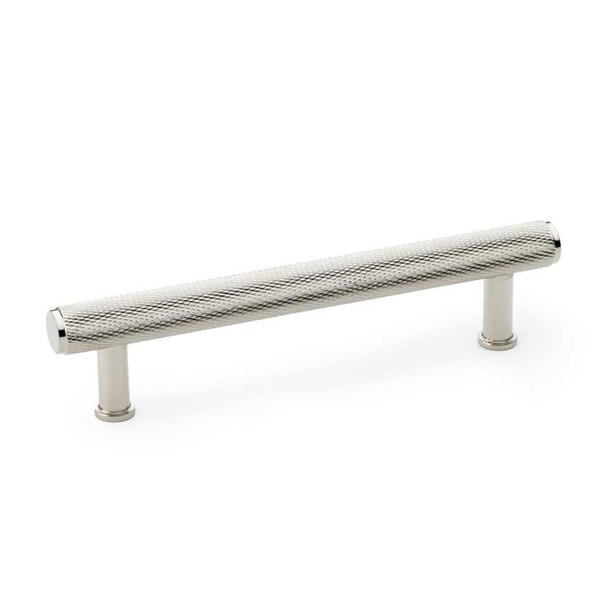 Alexander and Wilks Crispin Knurled T-bar Cupboard Pull Handle - Polished Nickel PVD Finish - AW809-PNPVD