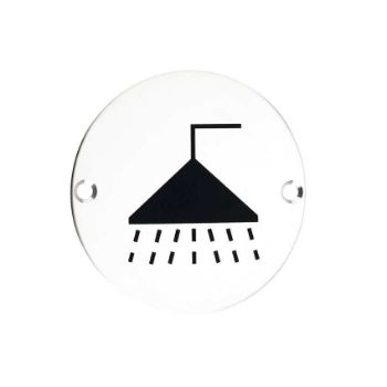 Stainless Steel Shower Sign - ZSS04PCW  Stainless Steel Shower Sign - ZSS04PCW