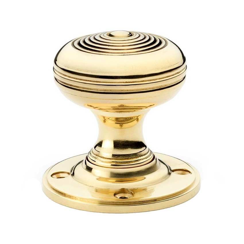 Alexander and Wilks Polished Unlacquered Brass Christoph Door Knob - AW303-50-UB 