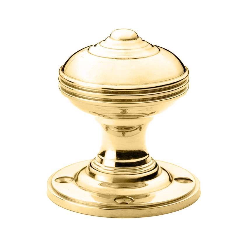 Alexander and Wilks Polished Unlacquered Brass Romeo Door Knob - AW304-50-UB