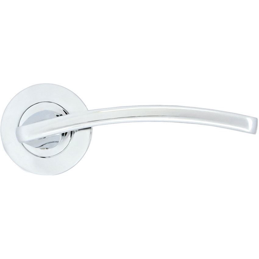Toledo Lever on a Rose in Polished Chrome - ZPA030-CP