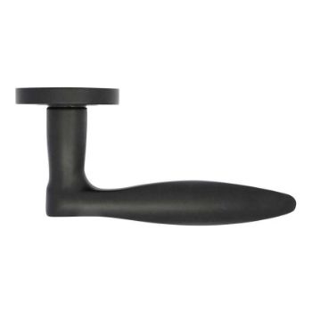 Cadiz Lever on a Rose in Matt Black - ZPA060-MB 