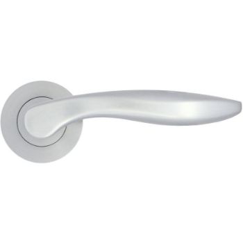 Cadiz Lever on a Rose in Satin Chrome - ZPA060-SC 