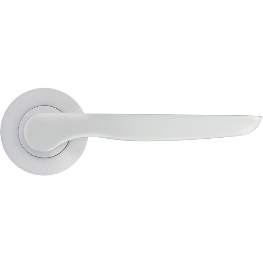 Vigo Lever on a Rose in Satin Chrome - ZPA080-SC