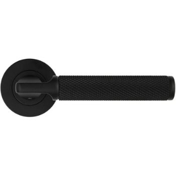 Bilbao Lever on a Rose in Matt Black - ZPA090-MB