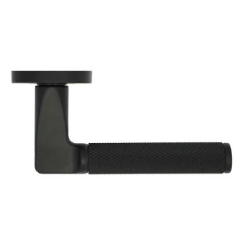 Bilbao Lever on a Rose in Matt Black - ZPA090-MB