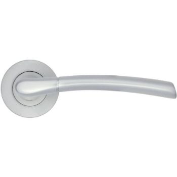 Andorra Lever on a Rose in Satin Chrome - ZPA100-SC