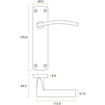 Toledo Door Handles - ZPA032-CP