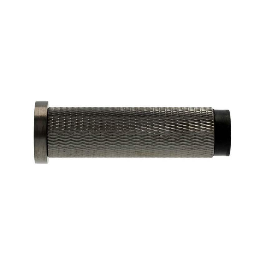 Alexander and Wilks knurled cylinder door stop - AW600DBZPVD