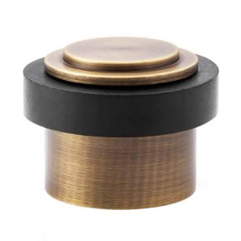 Alexander and Wilks Plain Floor Mounted Door Stop in Antique Brass - AW603AB Alexander and Wilks Plain Floor Mounted Door Stop in Antique Brass - AW603AB