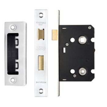 Bathroom Door Lock in Satin Stainless Steel - ZBC76CP