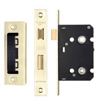 Bathroom Door Lock in Satin Stainless Steel - ZBC76SB