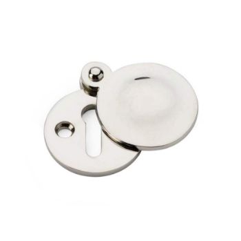 Alexander and Wilks Standard Key Profile Round Escutcheon with Harris Design Cover - AW381-PN Alexander and Wilks Standard Key Profile Round Escutcheon with Harris Design Cover - AW381-PN