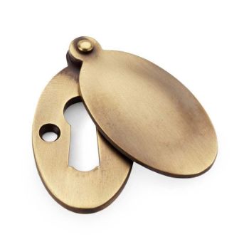 Alexander and Wilks Standard Key Profile Ellipse Escutcheon with Harris Design Cover - AW384-AB Alexander and Wilks Standard Key Profile Ellipse Escutcheon with Harris Design Cover - AW384-AB