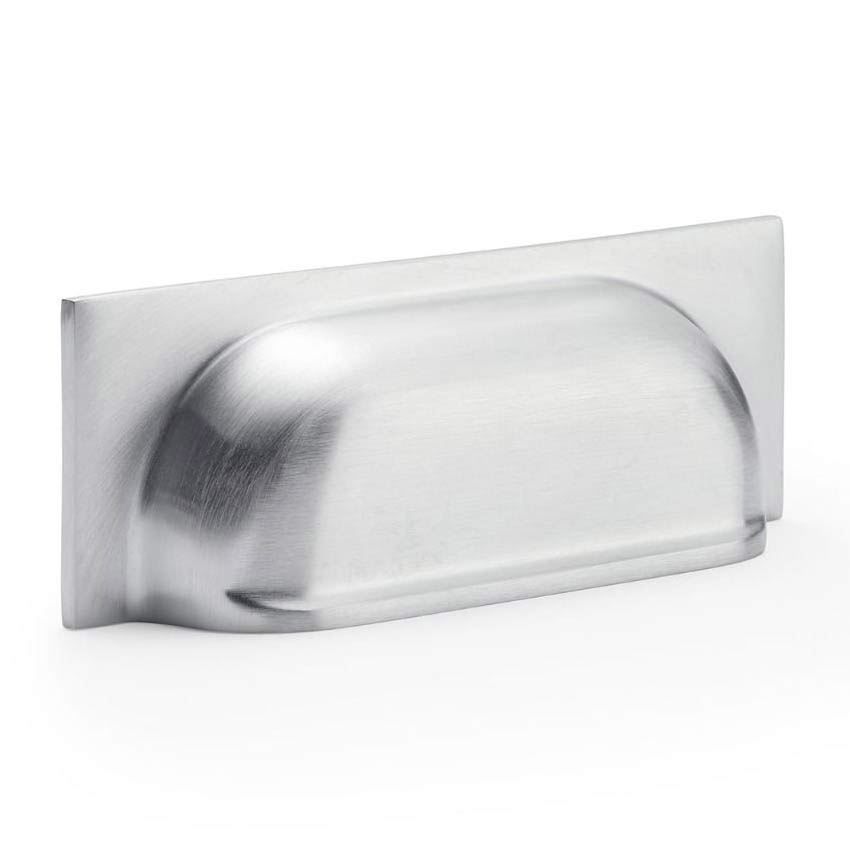 Alexander and Wilks Quantock Cup Pull Handle - Satin Chrome - AW905SC