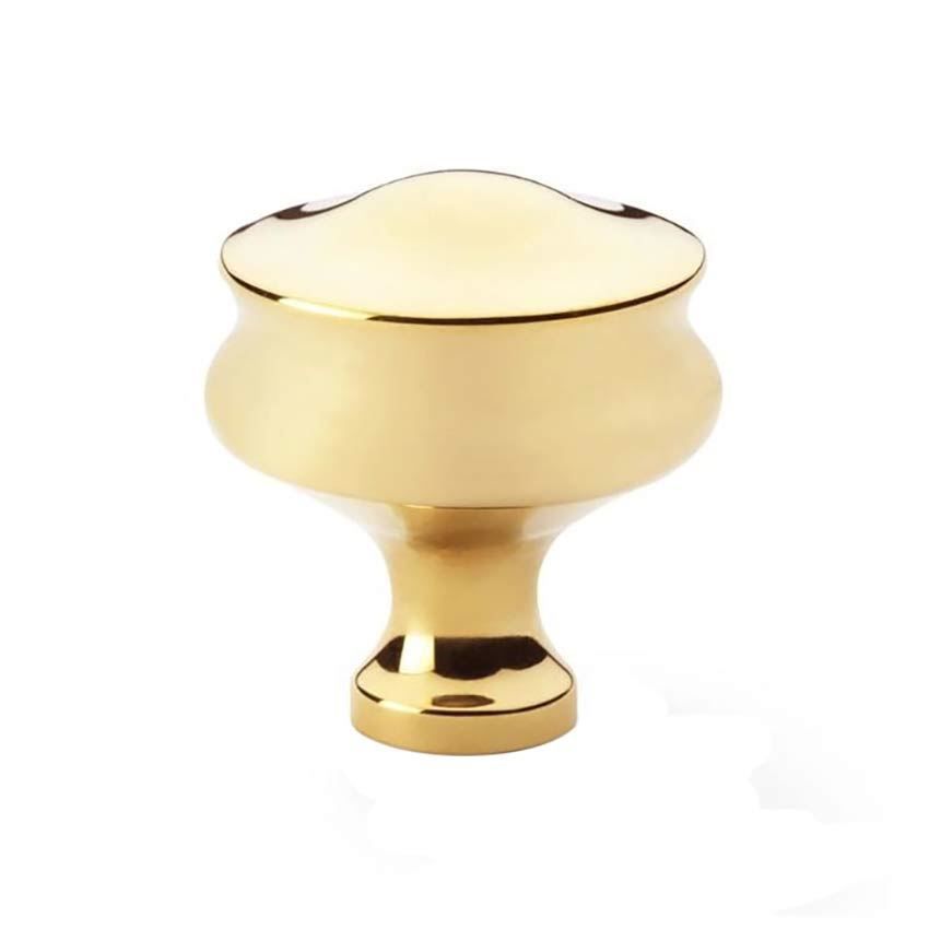 Alexander and Wilks Harris Cupboard Knob - Unlacquered Brass - AW831-32-PBU 