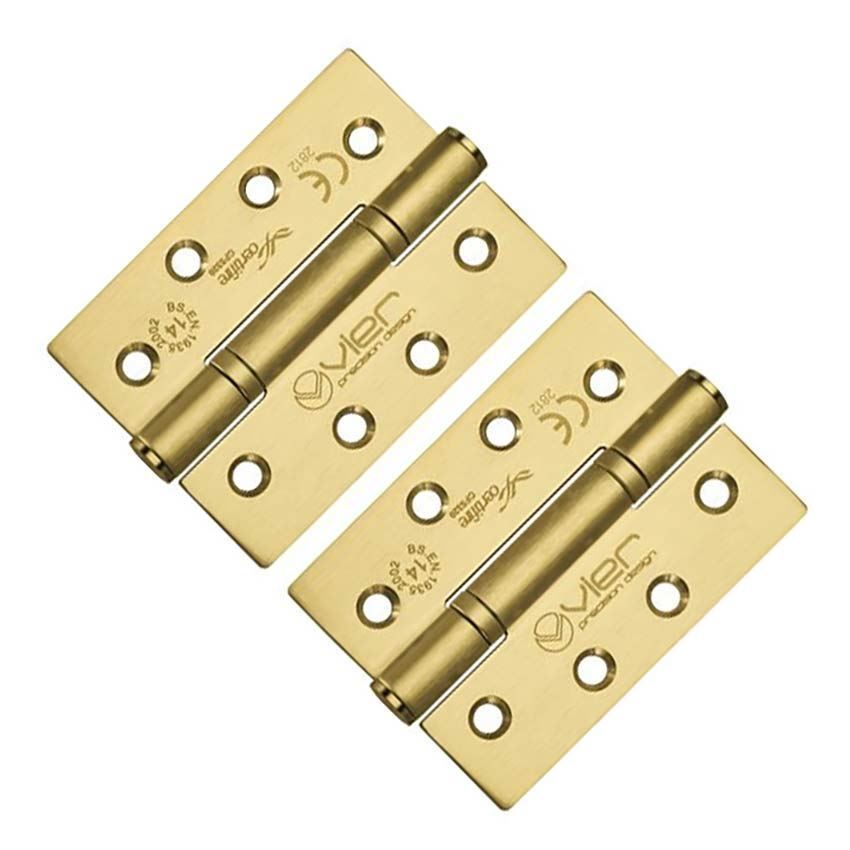 4" Grade 14 PVD Satin Brass High Performance Hinges - VHP243PVDSB 