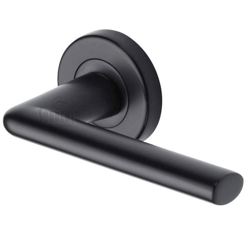 Lena Door Handles in a Matt Black Finish - SC-2352-BLK