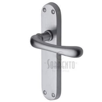 Sorrento Door Handle Lever Latch Donna Design Satin Chrome finish Sorrento Door Handle Lever Latch Donna Design Satin Chrome finish