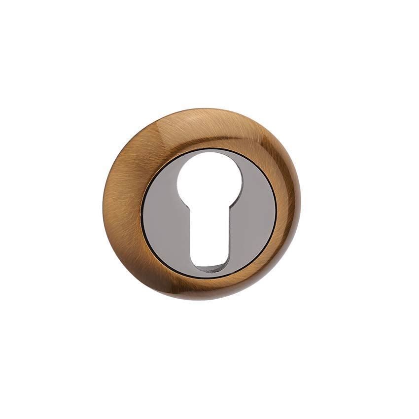 Darcel Euro-Profile Escutcheon Raised Dual Coffee/Black Nickel - FREESC-CFBN