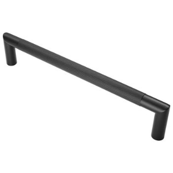 Mitred Knurled Pull Handles in Matt Black - SWP1169MB