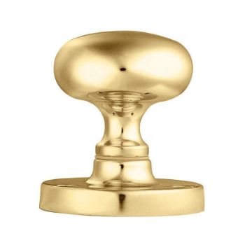 Victorian Mushroom Mortice Knob in Polished Brass - M35