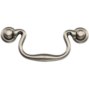 Classic Swan Drawer Drop Pull in Distressed Pewter - TK3019-DPW  Classic Swan Drawer Drop Pull in Distressed Pewter - TK3019-DPW