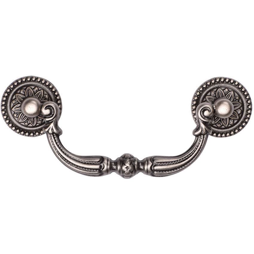 Ornate Swan Drawer Drop Pull in Distressed Pewter - TK3085-096-DPW 